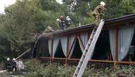 На вулиці Небесної Сотні горів полтавський ресторан