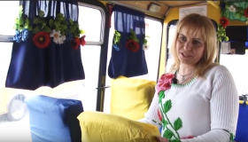 Полтавою курсує "патріотична" маршрутка. ВІДЕО