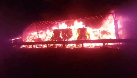На Полтавщині горіла вантажівка з картоном