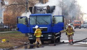 У Полтаві палала вантажівка "АТБ"