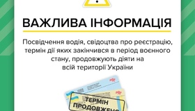 Термін дії посвідчень водія продовжили під час війни