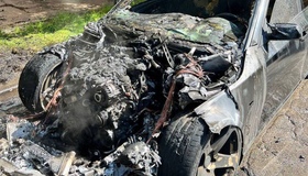 У Полтаві згорів автомобіль BMW
