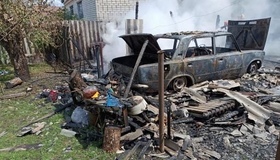 Внаслідок пожежі на&nbsp;Полтавщині згорів автомобіль і&nbsp;мотоцикл