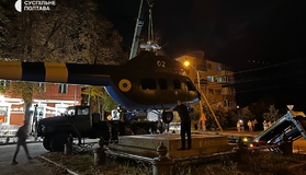 У Полтаві замість пам&rsquo;ятника на місці відпочинку Петра І встановили вертоліт